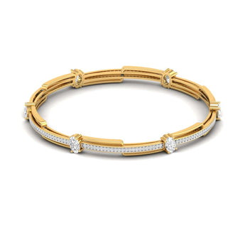 Ivana Jewels Bracelets Yellow Gold / 14KT Linear Diamond Bangle