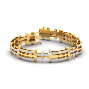 Ivana Jewels Bracelets Yellow Gold / 14KT Linear Diamond Link Bracelet