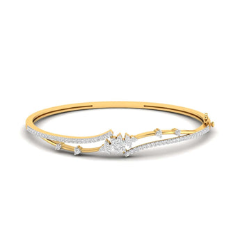 Ivana Jewels Bracelets Yellow Gold / 14KT Moonlit Petals Diamond Bangle