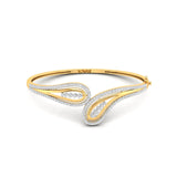 Ivana Jewels Bracelets Yellow Gold / 14KT Open Design Diamond Bangle