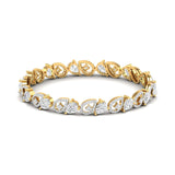 Ivana Jewels Bracelets Yellow Gold / 14KT Textured Diamond Bracelet