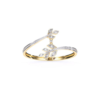 Ivana Jewels Bracelets Yellow Gold / 14KT Twin Twist Leaf Style Women Bangle
