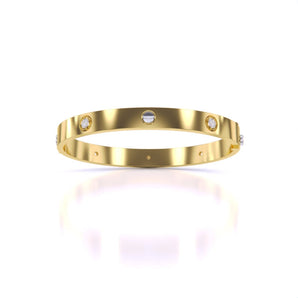 Ivana Jewels Bracelets Yellow Gold / 14KT Women's Bangles Rhinestone Bangle