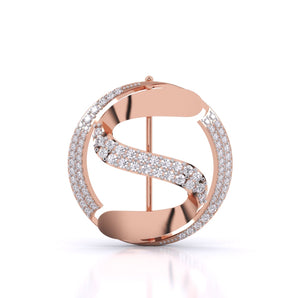 Ivana Jewels Brooch Rose Gold / 14KT Sparkling Letter Brooch