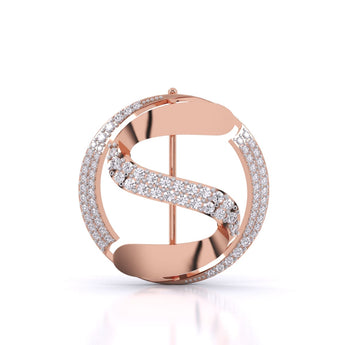 Ivana Jewels Brooch Rose Gold / 14KT Sparkling Letter Brooch