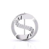 Ivana Jewels Brooch White Gold / 14KT Sparkling Letter Brooch