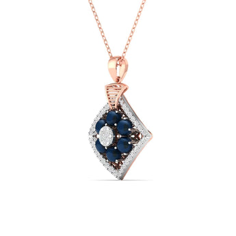Ivana Jewels Charms & Pendant 0.95 Carat Diamond & Nilaam Gold Locket