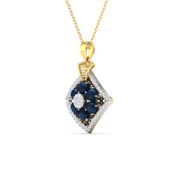 Ivana Jewels Charms & Pendant 0.95 Carat Diamond & Nilaam Gold Locket