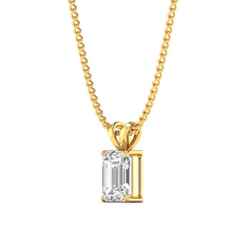 Ivana Jewels Charms & Pendant 2 Carat Emerald Diamond Gold Pendant