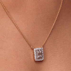 Ivana Jewels Charms & Pendant Baguette Diamond Pave Setting Pendant