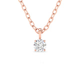 Ivana Jewels Charms & Pendant Rose Gold / 14KT 0.5 Ct Round Cut Solitaire Diamond  Pendant