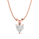 Ivana Jewels Charms & Pendant Rose Gold / 14KT 0.5ct Heart-Shaped Diamond Gold Pendant