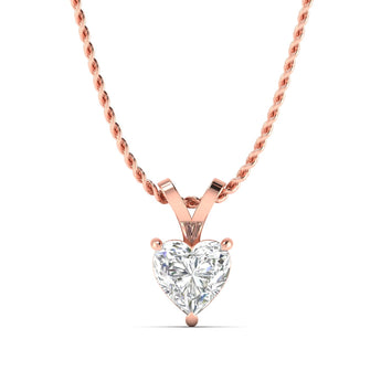 Ivana Jewels Charms & Pendant Rose Gold / 14KT 0.5ct Heart-Shaped Diamond Gold Pendant