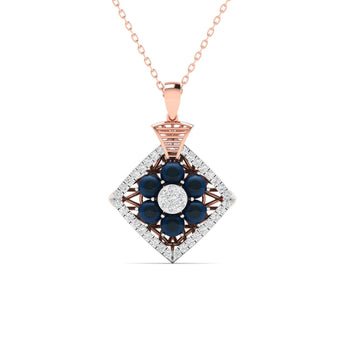 Ivana Jewels Charms & Pendant Rose Gold / 14KT 0.95 Carat Diamond & Nilaam Gold Locket