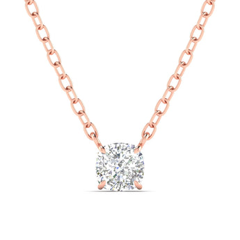 Ivana Jewels Charms & Pendant Rose Gold / 14KT 1 Carat Cushion Diamond Gold Pendant