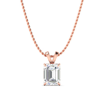 Ivana Jewels Charms & Pendant Rose Gold / 14KT 2 Carat Emerald Diamond Gold Pendant