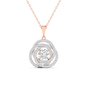 Ivana Jewels Charms & Pendant Rose Gold / 14KT 3 Carat Diamond Halo Gold Pendant