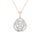 Ivana Jewels Charms & Pendant Rose Gold / 14KT 3 Carat Diamond Halo Gold Pendant