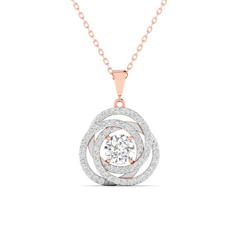 Ivana Jewels Charms & Pendant Rose Gold / 14KT 3 Carat Diamond Halo Gold Pendant