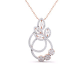 Ivana Jewels Charms & Pendant Rose Gold / 14KT Classy Loop Diamonds Pendant