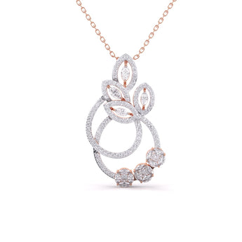 Ivana Jewels Charms & Pendant Rose Gold / 14KT Classy Loop Diamonds Pendant