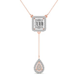 Ivana Jewels Charms & Pendant Rose Gold / 14KT Linear Diamond Pendants