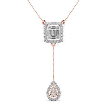 Ivana Jewels Charms & Pendant Rose Gold / 14KT Linear Diamond Pendants