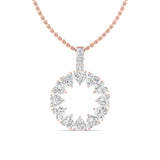 Ivana Jewels Charms & Pendant Rose Gold / 14KT Minimalist Diamond Pendant Necklace