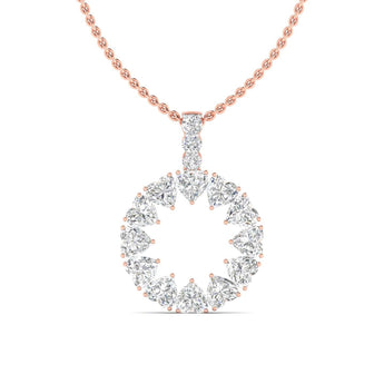 Ivana Jewels Charms & Pendant Rose Gold / 14KT Minimalist Diamond Pendant Necklace