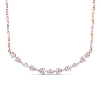 Ivana Jewels Charms & Pendant Rose Gold / 14KT Pear & Marquise Diamonds Pendant