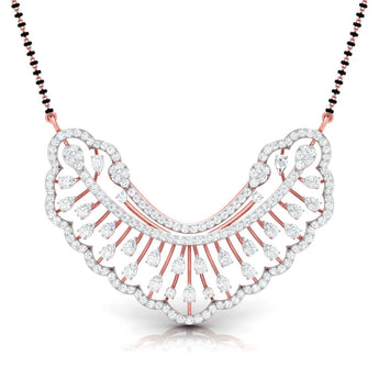 Ivana Jewels Charms & Pendant Rose Gold / 14KT Pear & Round Diamond Sunburst Mangalsutra