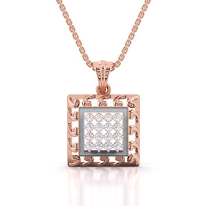 Ivana Jewels Charms & Pendant Rose Gold / 14KT Radial Squared Pendant