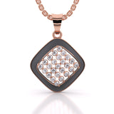 Ivana Jewels Charms & Pendant Rose Gold / 14KT Rectangle Diamond Pendant