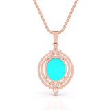 Ivana Jewels Charms & Pendant Turquoise Pointed Pendant