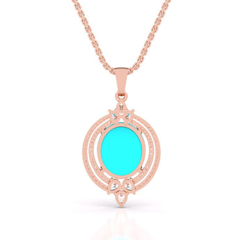 Ivana Jewels Charms & Pendant Turquoise Pointed Pendant