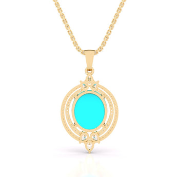 Ivana Jewels Charms & Pendant Turquoise Pointed Pendant