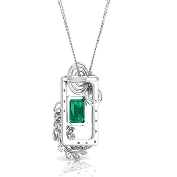 Ivana Jewels Charms & Pendant Vivid Emerald and Diamond Pendant