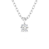 Ivana Jewels Charms & Pendant White Gold / 14KT 0.5 Ct Round Cut Solitaire Diamond  Pendant