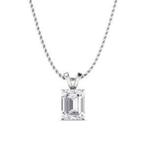 Ivana Jewels Charms & Pendant White Gold / 14KT 2 Carat Emerald Diamond Gold Pendant