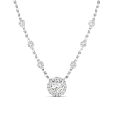Ivana Jewels Charms & Pendant White Gold / 14KT Diamond Bezel Necklace