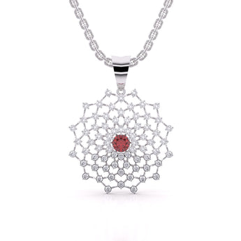 Ivana Jewels Charms & Pendant White Gold / 14KT Geometric Bloom Pendant