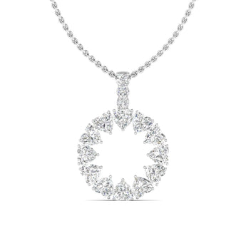 Ivana Jewels Charms & Pendant White Gold / 14KT Minimalist Diamond Pendant Necklace