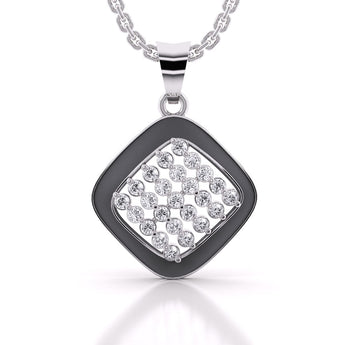 Ivana Jewels Charms & Pendant White Gold / 14KT Rectangle Diamond Pendant