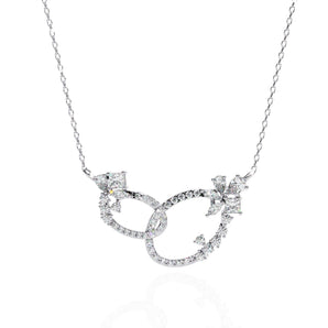 Ivana Jewels Charms & Pendant White Gold / 14KT Sparkling Diamond Double Loop Pendant