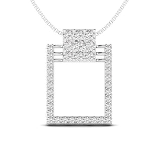 Ivana Jewels Charms & Pendant White Gold / 14KT Square Style Casual Every Day Wear Pendant