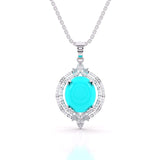 Ivana Jewels Charms & Pendant White Gold / 14KT Turquoise Pointed Pendant