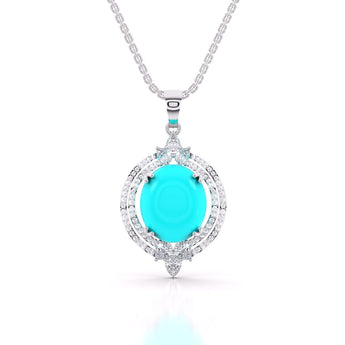 Ivana Jewels Charms & Pendant White Gold / 14KT Turquoise Pointed Pendant