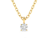 Ivana Jewels Charms & Pendant Yellow Gold / 14KT 0.5 Ct Round Cut Solitaire Diamond  Pendant