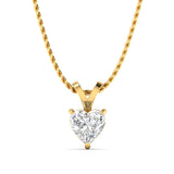Ivana Jewels Charms & Pendant Yellow Gold / 14KT 0.5ct Heart-Shaped Diamond Gold Pendant