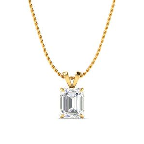 Ivana Jewels Charms & Pendant Yellow Gold / 14KT 2 Carat Emerald Diamond Gold Pendant